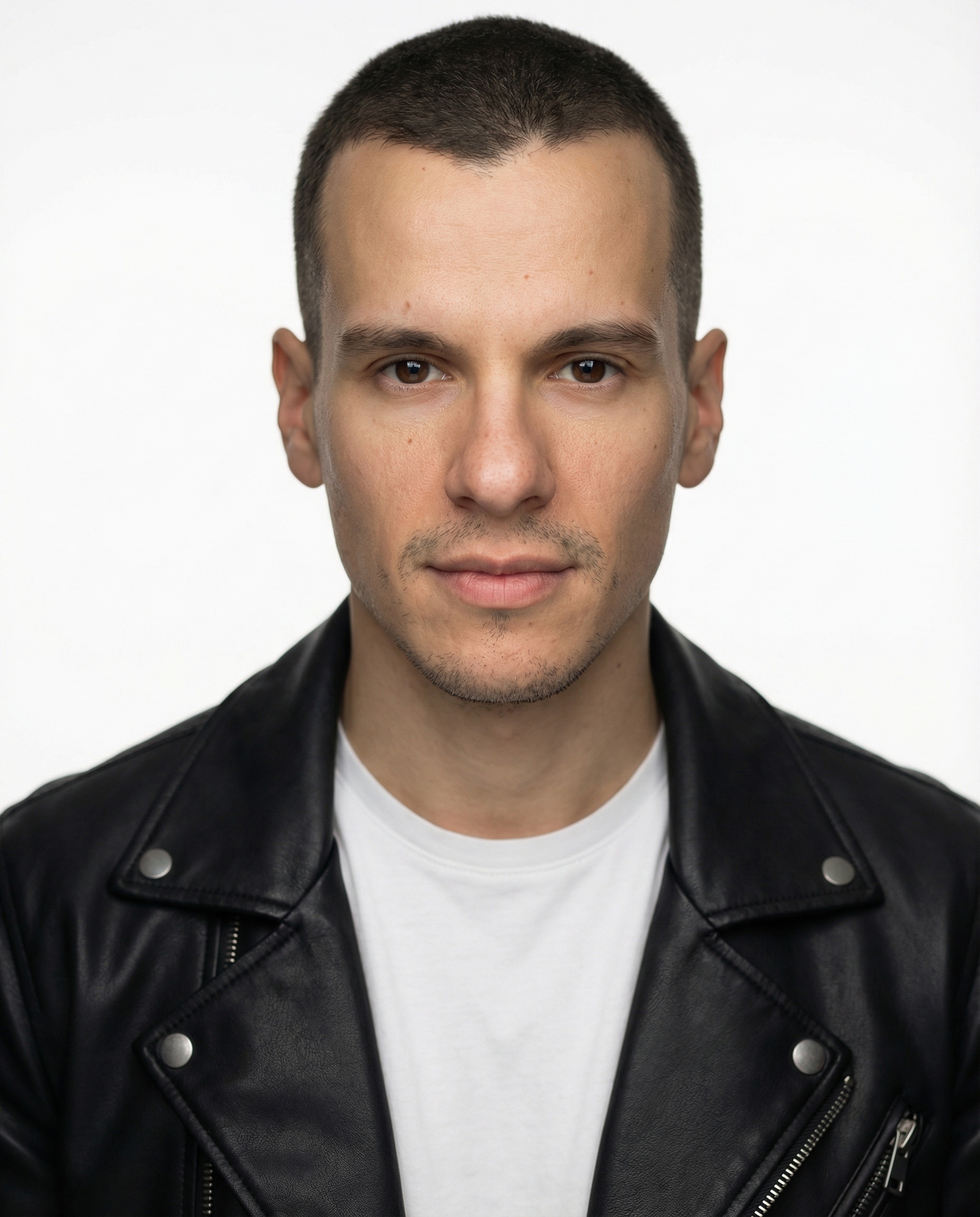 Giacca di Pelle Nera Moto