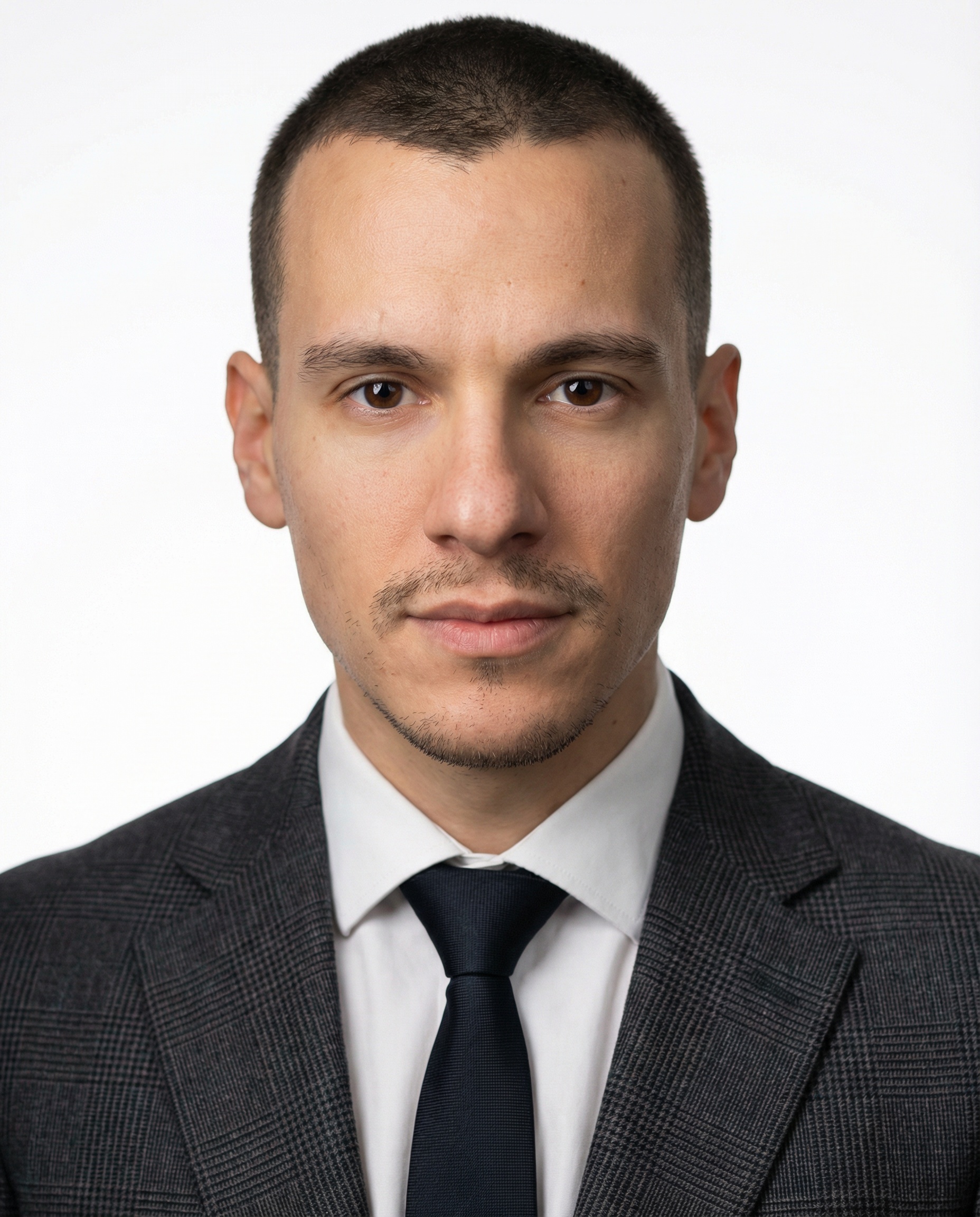 Abito Grigio Scuro a Quadri