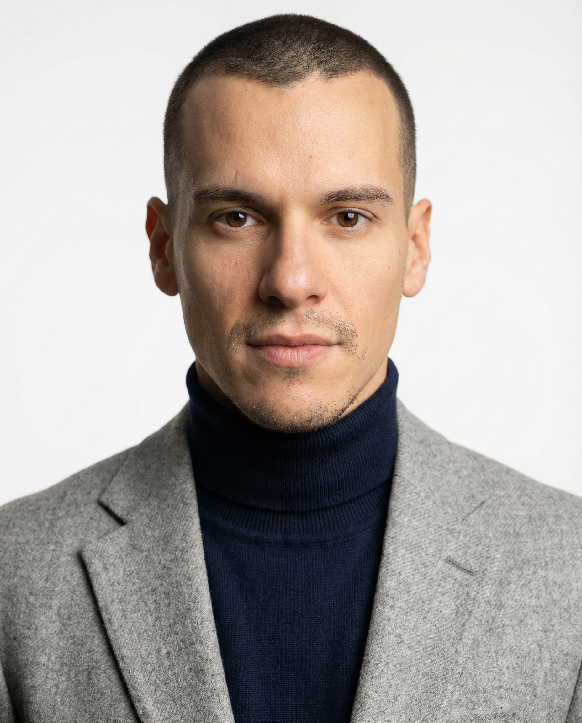 Blazer Grigio e Dolcevita Blu