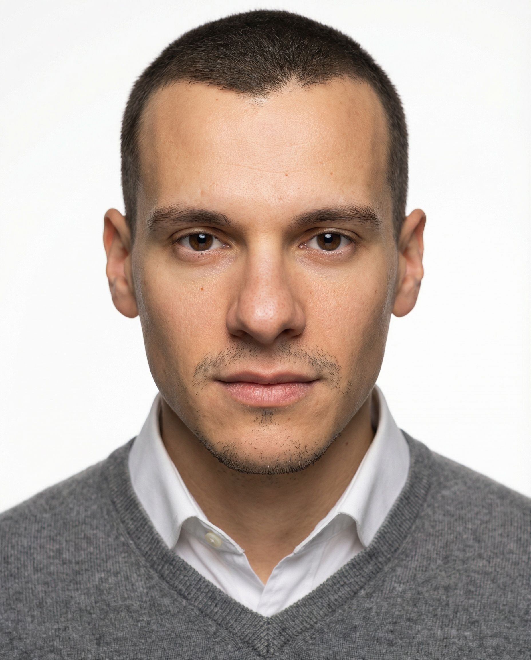 Maglione V-Neck in Cashmere Grigio