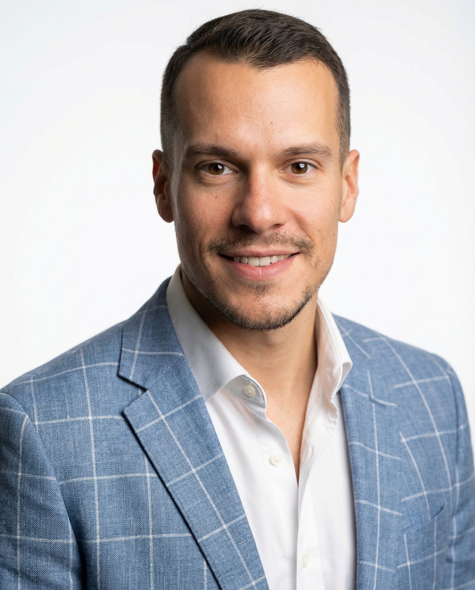 Blazer a Quadri Azzurro