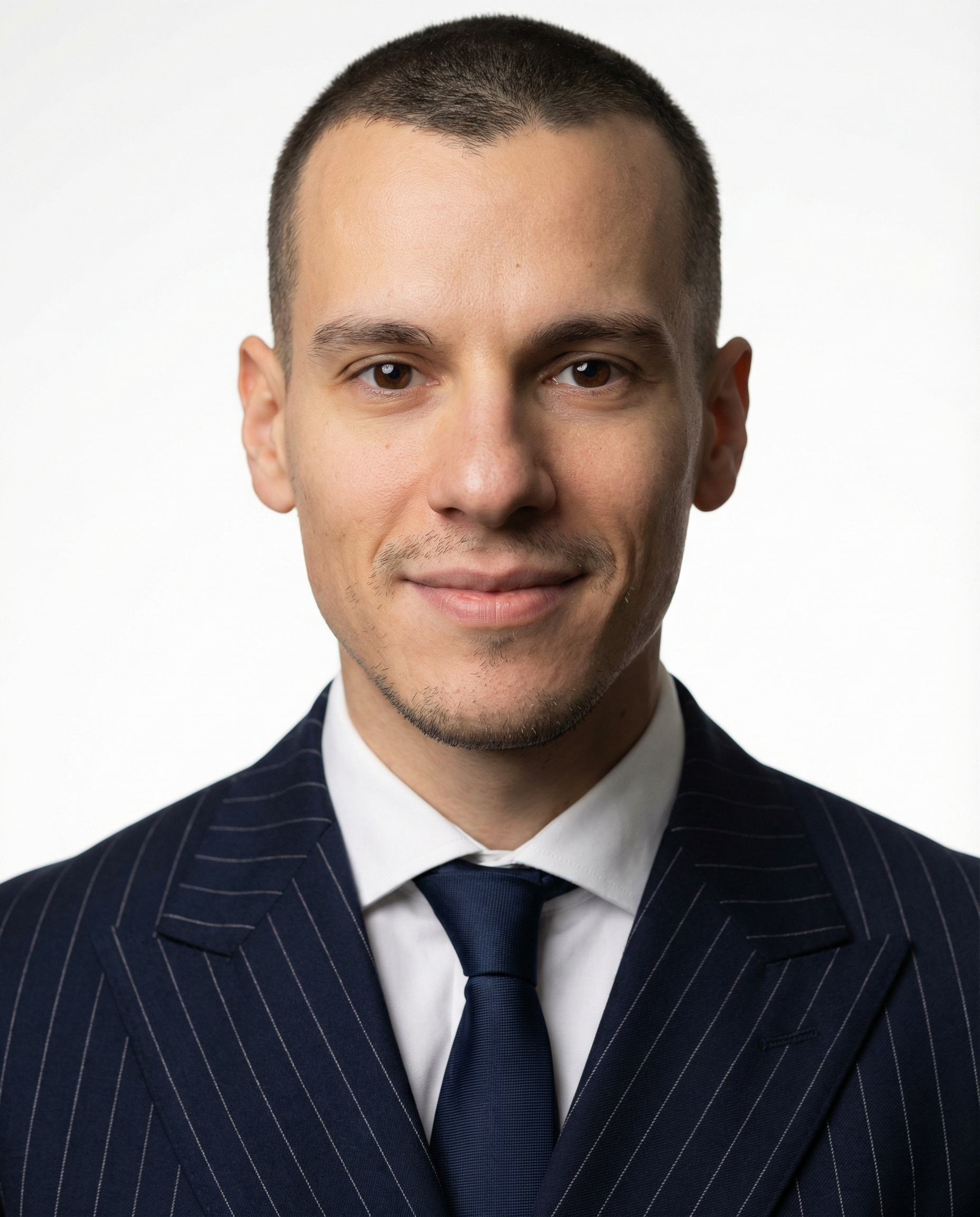 Abito Gessato Blu Navy